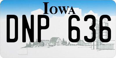 IA license plate DNP636