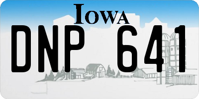 IA license plate DNP641