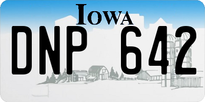 IA license plate DNP642