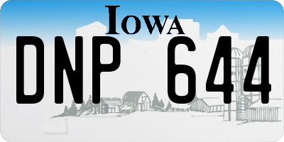 IA license plate DNP644