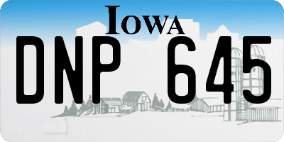 IA license plate DNP645