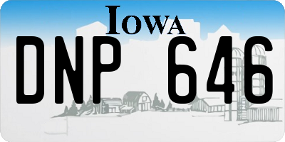 IA license plate DNP646
