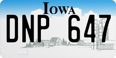 IA license plate DNP647