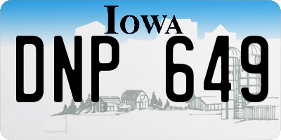 IA license plate DNP649