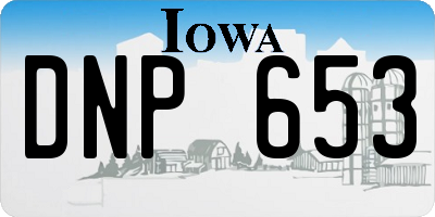 IA license plate DNP653