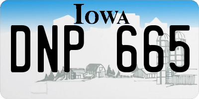 IA license plate DNP665