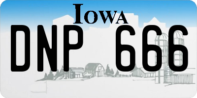 IA license plate DNP666