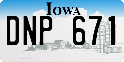 IA license plate DNP671