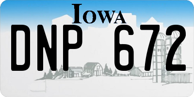 IA license plate DNP672
