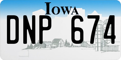 IA license plate DNP674