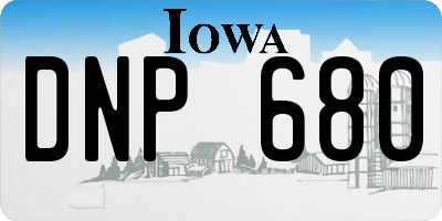 IA license plate DNP680