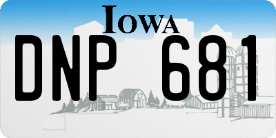 IA license plate DNP681