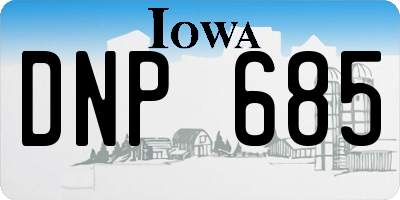 IA license plate DNP685