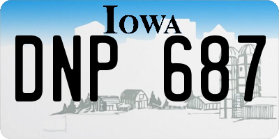 IA license plate DNP687
