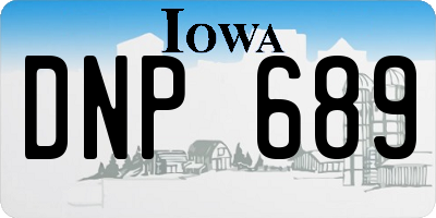 IA license plate DNP689