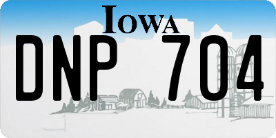 IA license plate DNP704