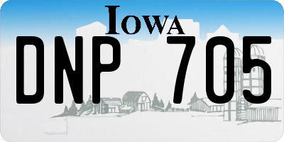 IA license plate DNP705