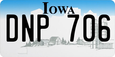 IA license plate DNP706