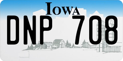 IA license plate DNP708