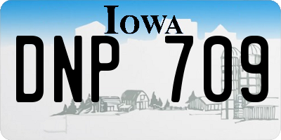 IA license plate DNP709