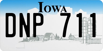 IA license plate DNP711