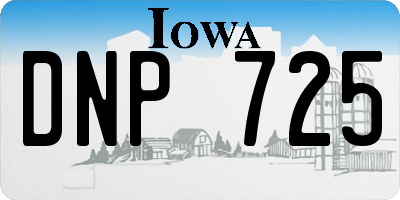 IA license plate DNP725