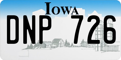 IA license plate DNP726