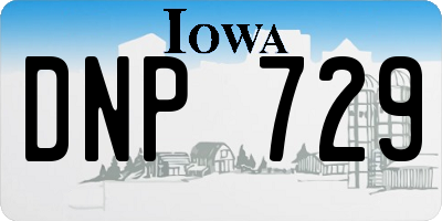 IA license plate DNP729