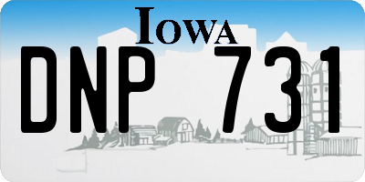 IA license plate DNP731