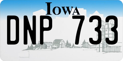 IA license plate DNP733