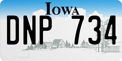 IA license plate DNP734