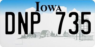 IA license plate DNP735