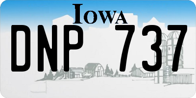 IA license plate DNP737