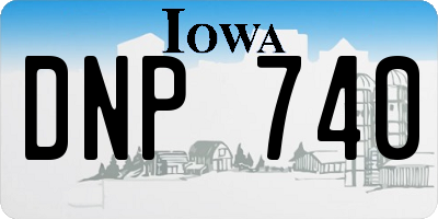 IA license plate DNP740