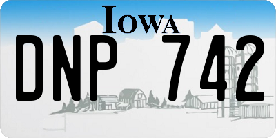IA license plate DNP742