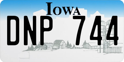IA license plate DNP744