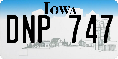 IA license plate DNP747