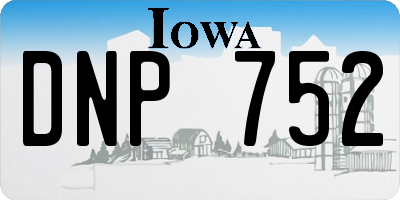 IA license plate DNP752