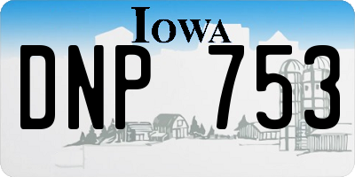 IA license plate DNP753