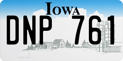 IA license plate DNP761