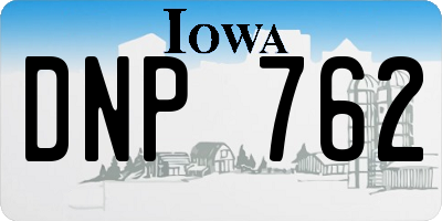 IA license plate DNP762