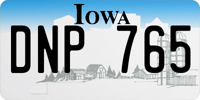 IA license plate DNP765