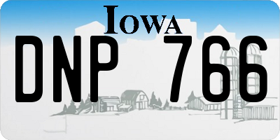 IA license plate DNP766