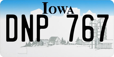 IA license plate DNP767