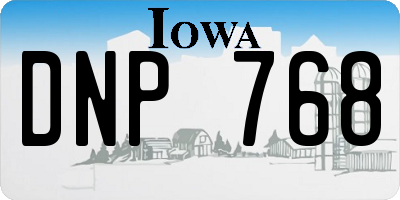 IA license plate DNP768
