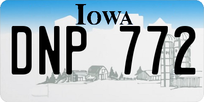IA license plate DNP772