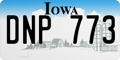 IA license plate DNP773