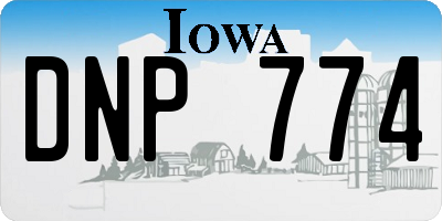 IA license plate DNP774