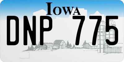 IA license plate DNP775