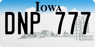 IA license plate DNP777